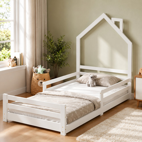 Kids bed frame 3ft - bed, house