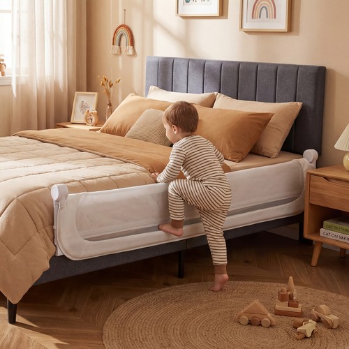 Foldable bed rail guard - foldable,