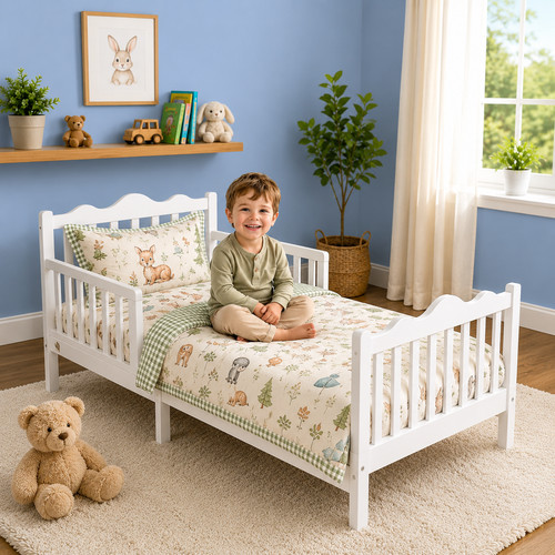 Toddler bed with safety - bed,